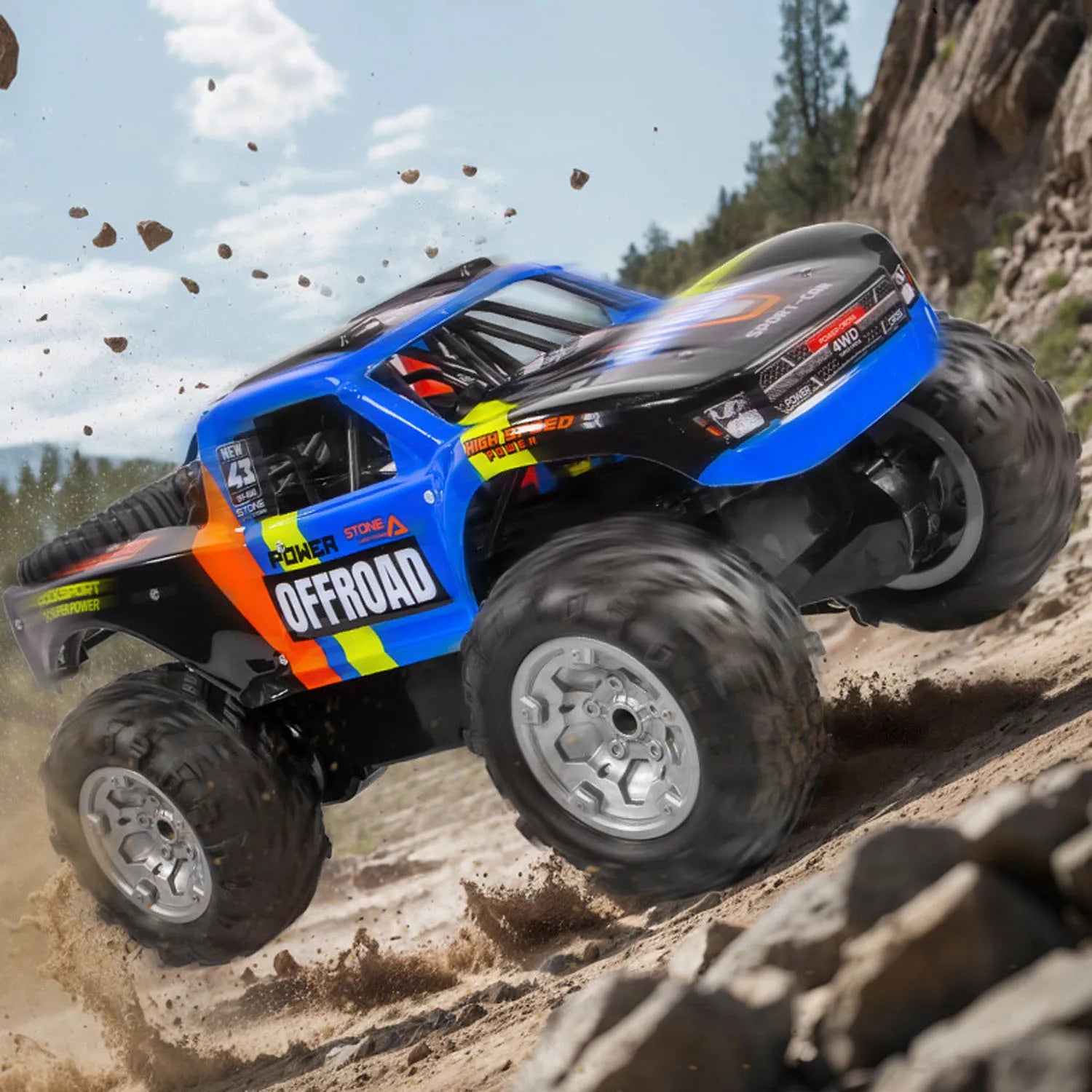 1:14 RC Off-Road Stunt Car 4WD Amphibious Truck