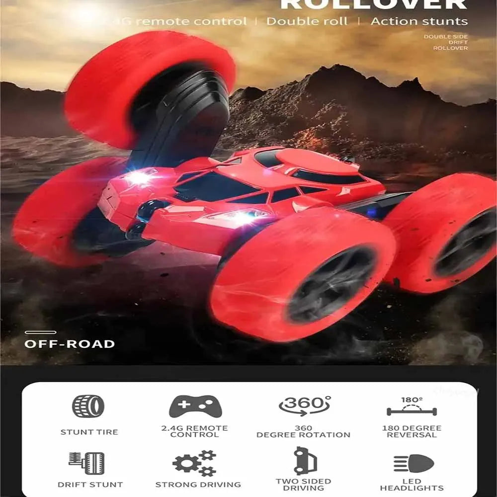 2.4G RC Stunt Car Double Sided Flip 360° Rotation Toy