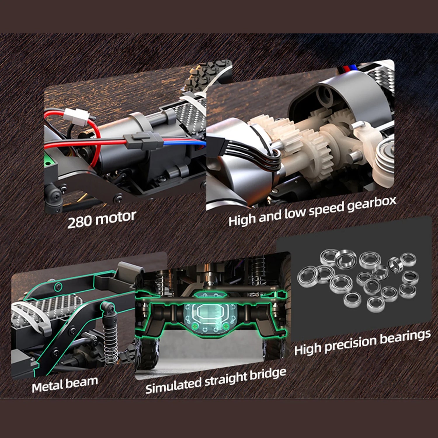 1:16 HBToys RC Crawler 4x4 Off-Road Alloy Drive