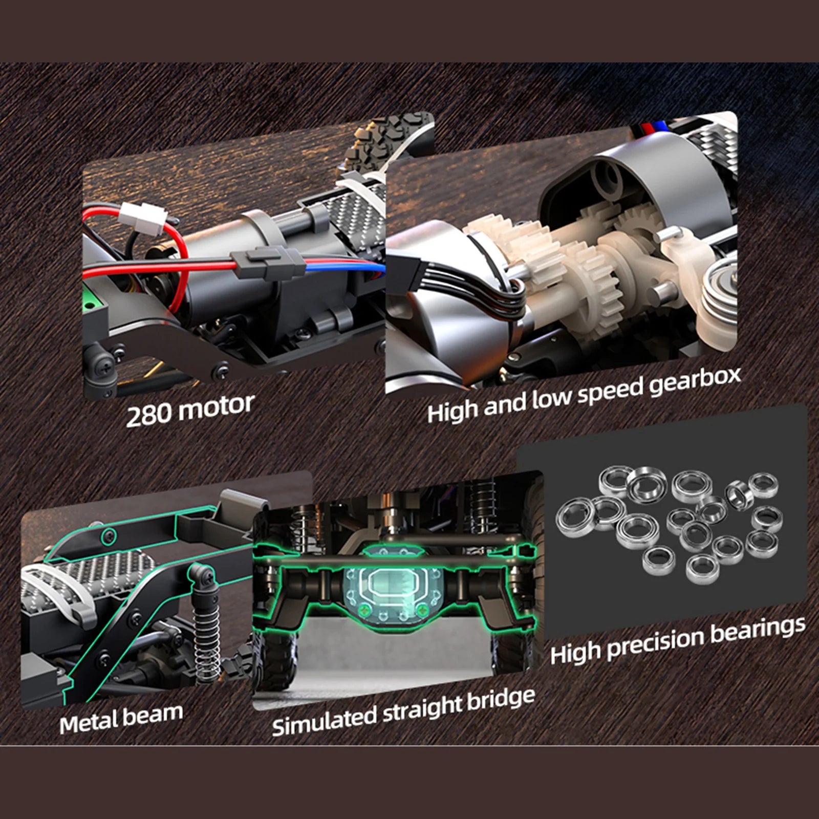 1:16 HBToys RC Crawler 4x4 Off-Road Alloy Drive