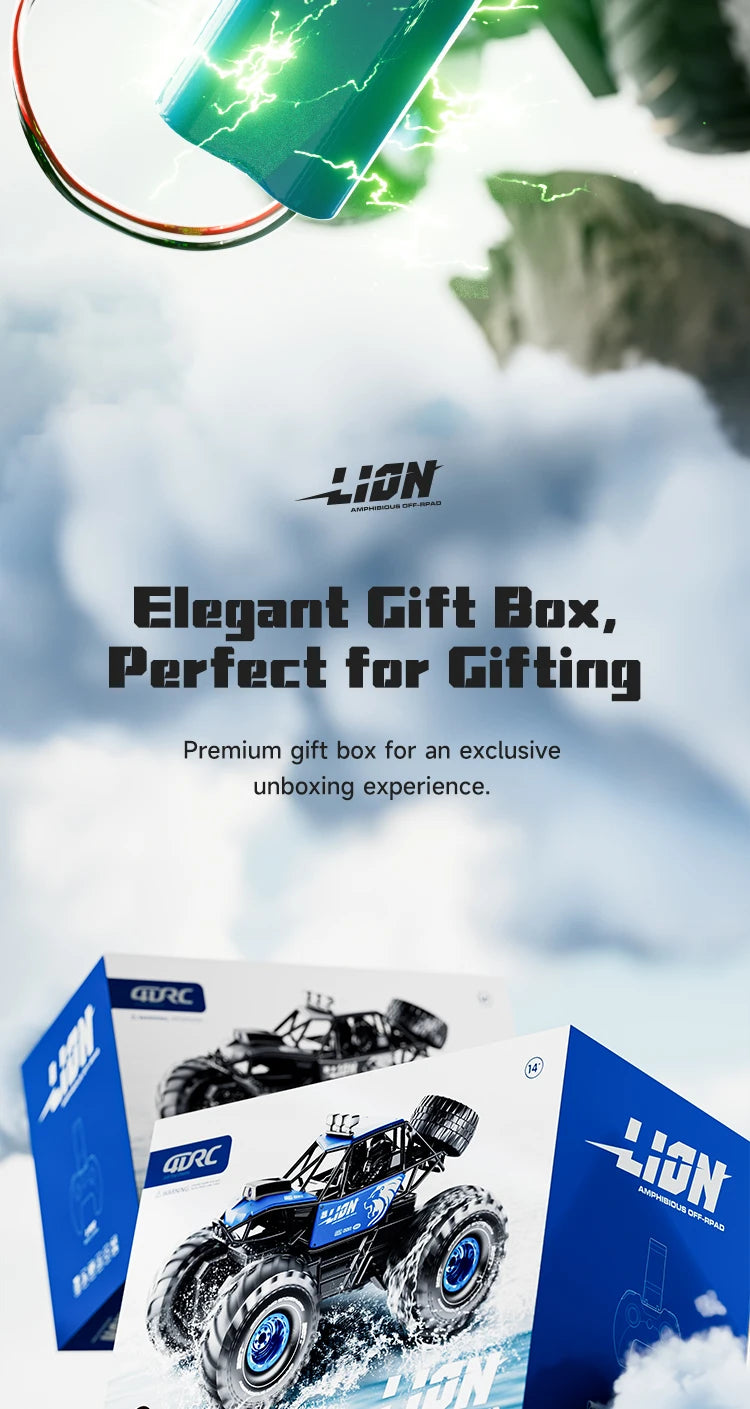 2-in-1 Amphibious RC Car Boat 4WD Waterproof Toy