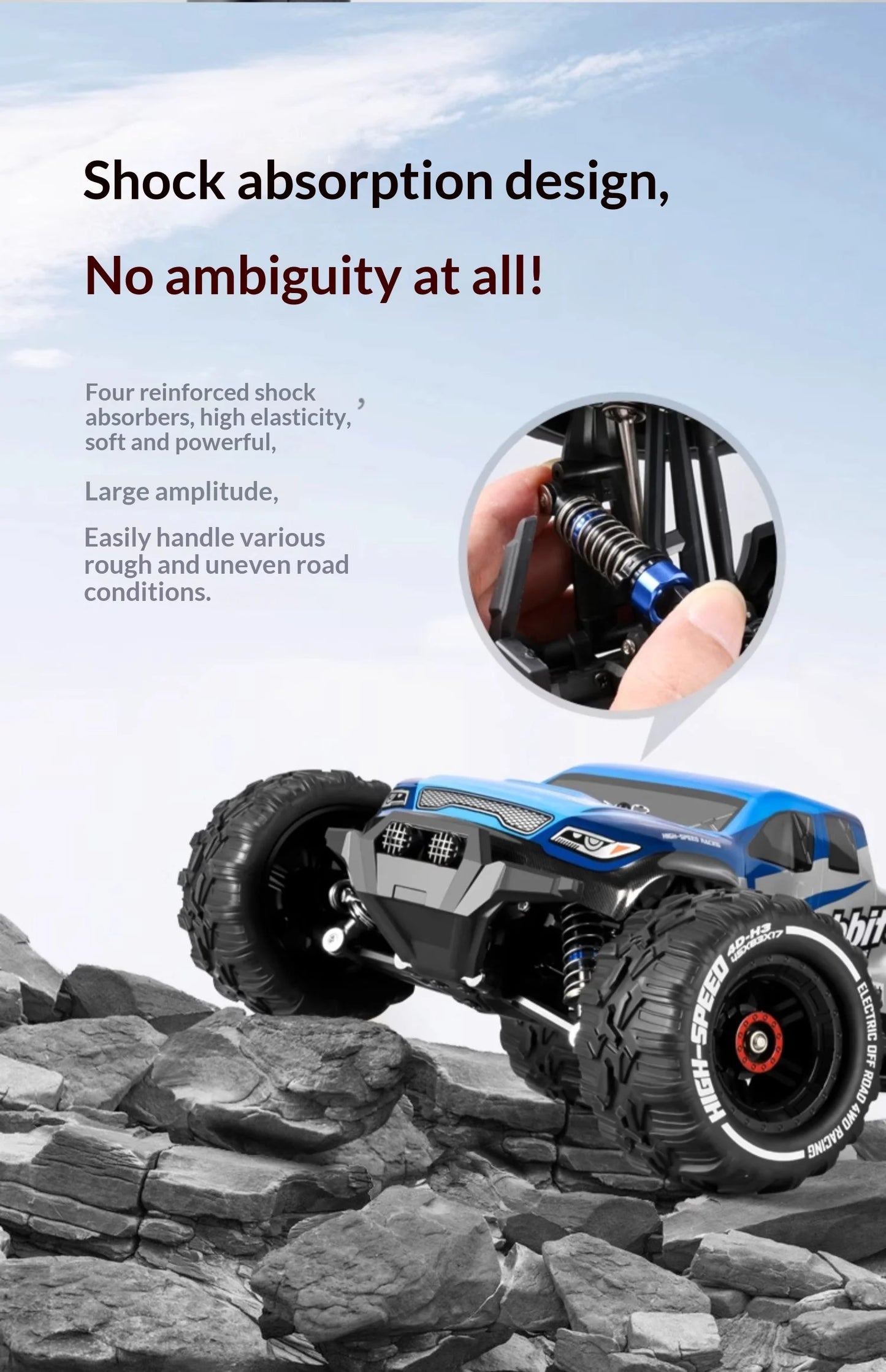 1:14 RC 4x4 Off-Road Monster Truck High-Speed Toy