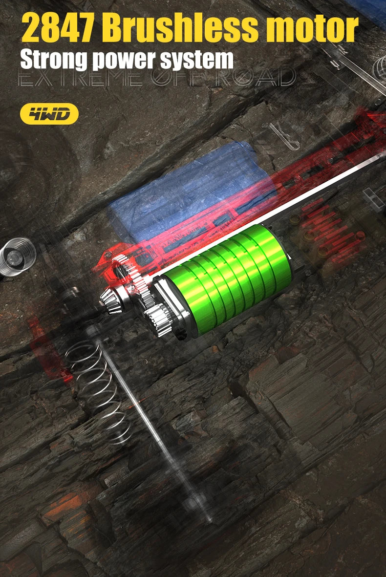 1:14 Brushless RC Car 4WD High-Speed Monster Truck