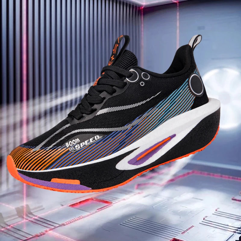 Carbon Plate Running Shoes Breathable Non-Slip Sport Sneakers