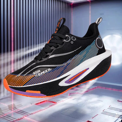 Carbon Plate Running Shoes Breathable Non-Slip Sport Sneakers