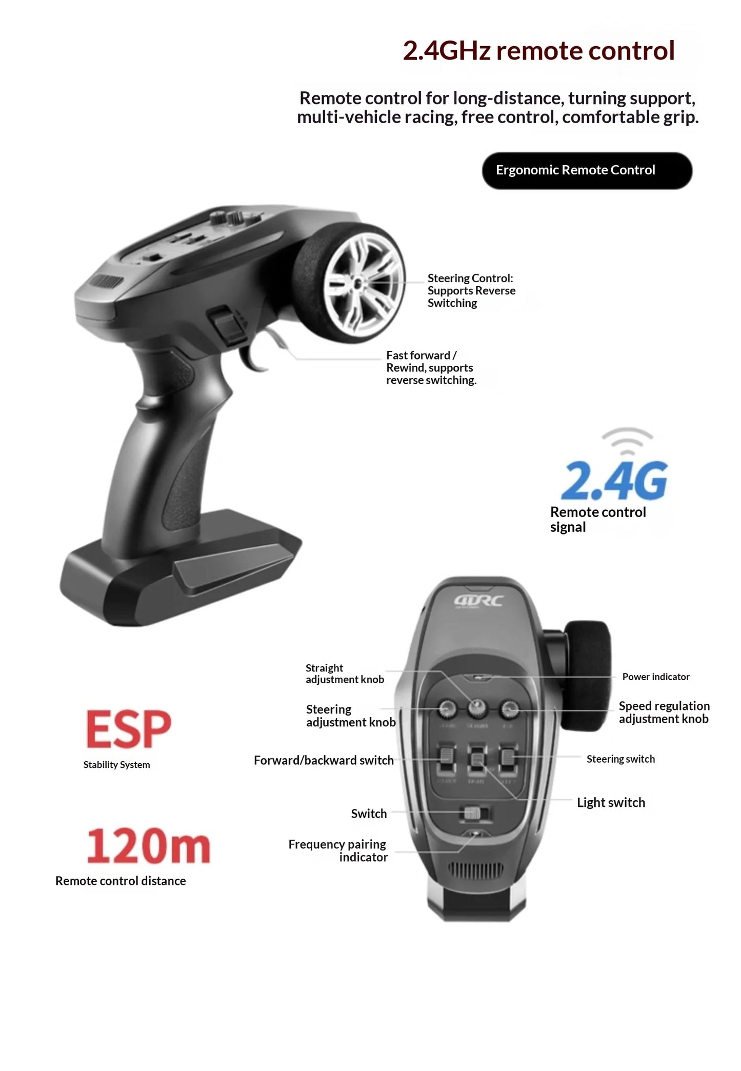 1:14 RC 4x4 Off-Road Monster Truck High-Speed Toy