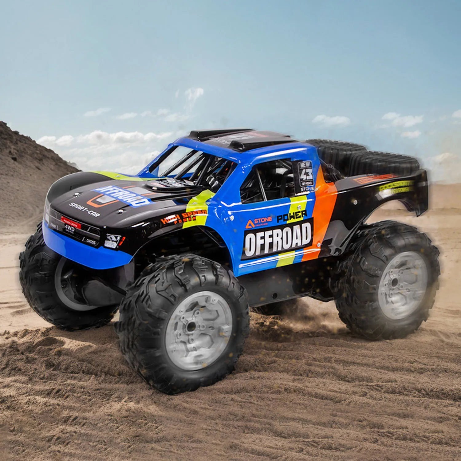 1:14 RC Off-Road Stunt Car 4WD Amphibious Truck