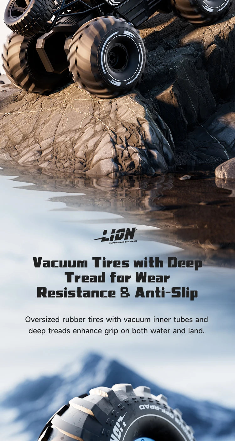 2-in-1 Amphibious RC Car Boat 4WD Waterproof Toy