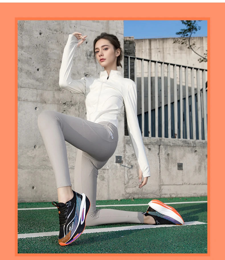 Carbon Plate Running Shoes Breathable Non-Slip Sport Sneakers