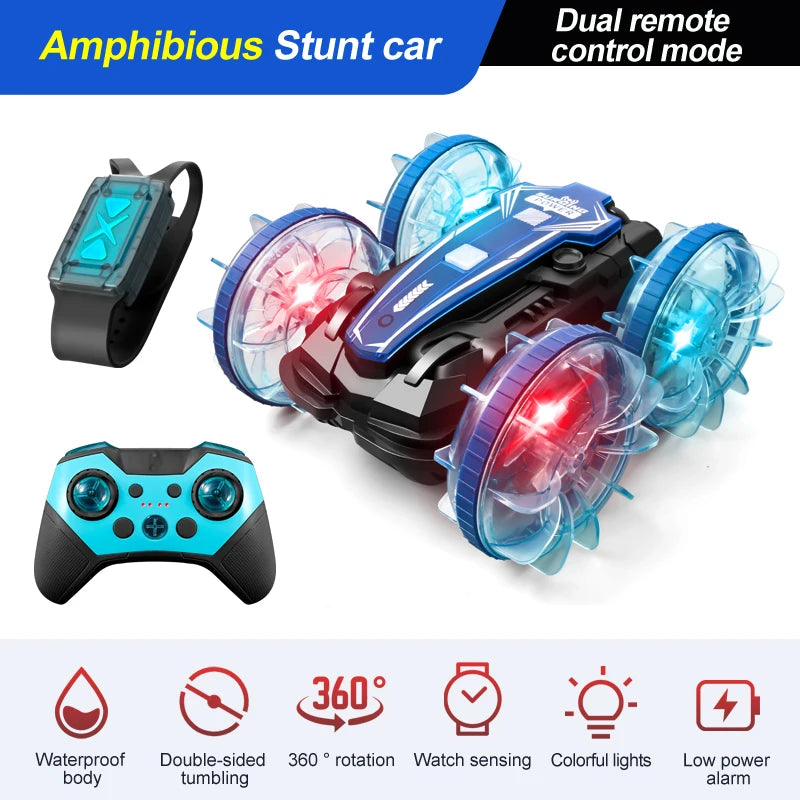 Amphibious RC Car Waterproof 360° Flip Stunt Toy