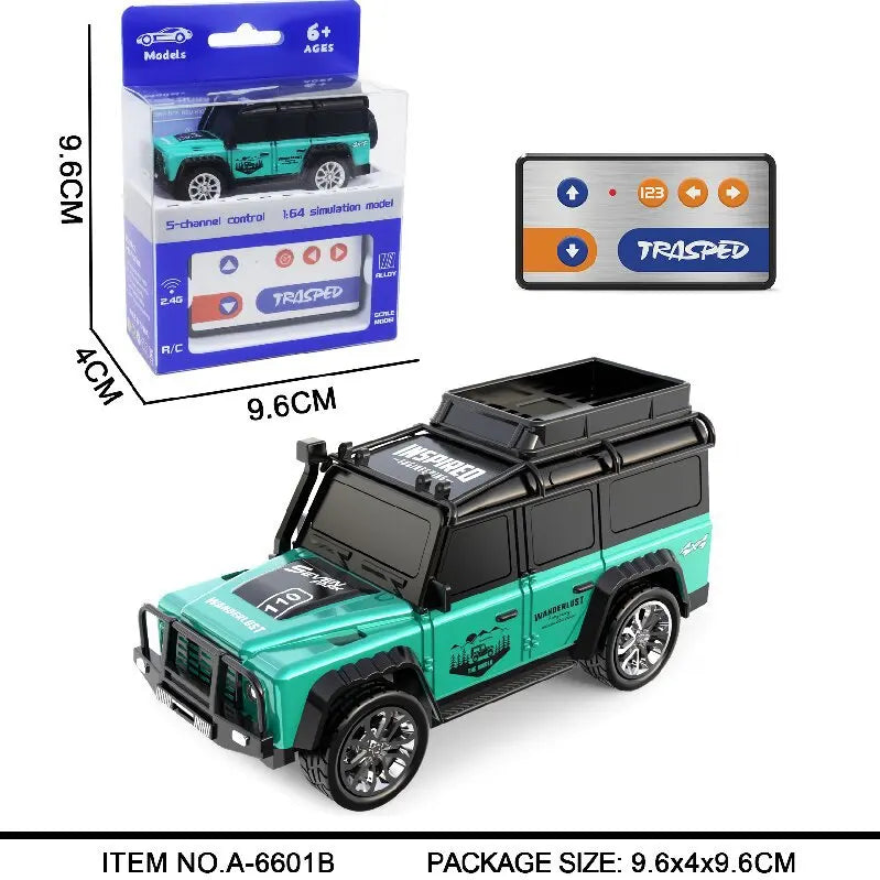 1:64 Mini RC Car Alloy 5-Channel Desktop Toy Vehicle