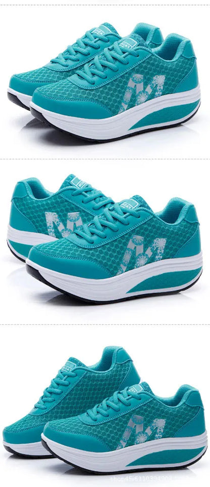 Women’s Platform Running Shoes Breathable Mesh