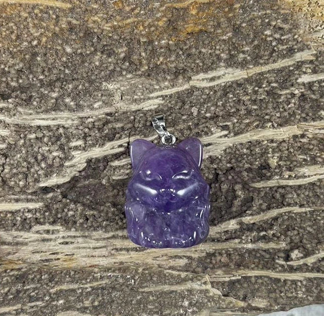 9 Tail Fox, Gemstone Pendants, 23x31mm (1pc)-5