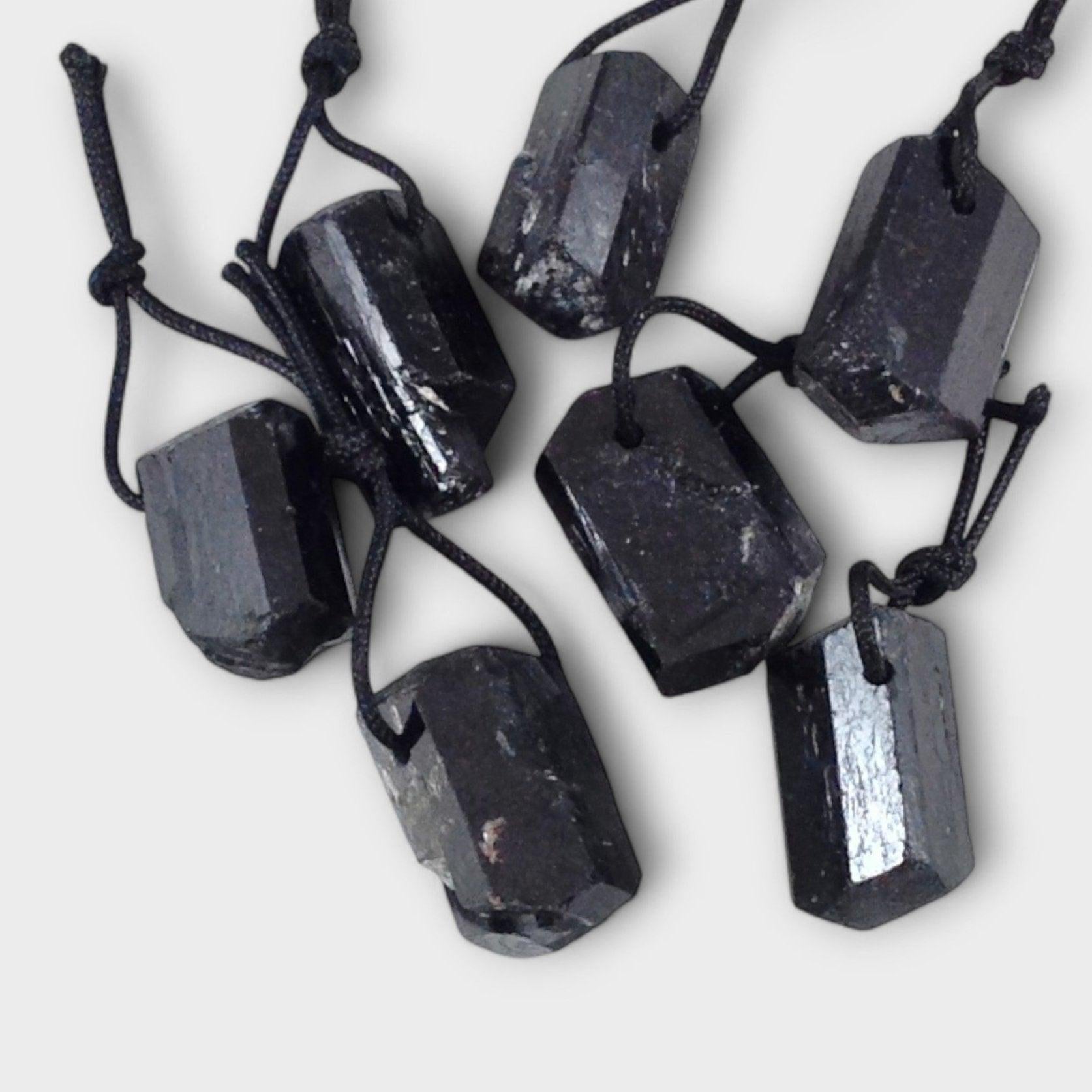 Black Tourmaline Rough Pendant (1pc)-0