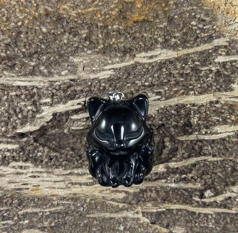 9 Tail Fox, Gemstone Pendants, 23x31mm (1pc)-4