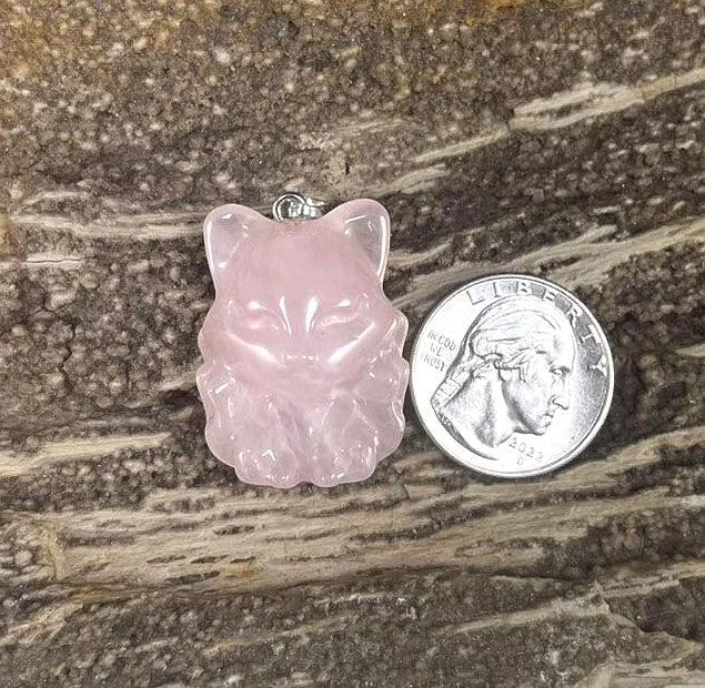 9 Tail Fox, Gemstone Pendants, 23x31mm (1pc)-2